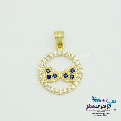 Gold Pendant - Two hearts Design-SM0334